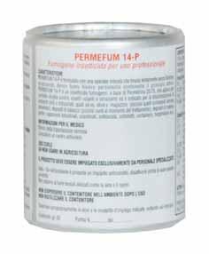 PERMEFUM FUMOGENO ANTIACARI Insetticida fumogeno pronto all uso a base di Permetrina (14%) Come funziona: sviluppa all inteno dei locali un denso fumo bianco A cosa serve: a ottenere una rapida