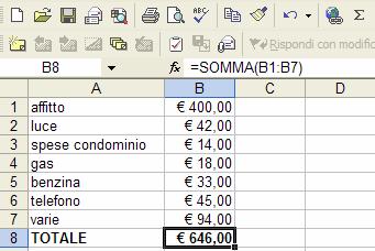 Funzioni /2 Esiste una serie di funzioni già predisposte da excel, ovvero formule predefinite che si possono applicare ad un insieme di valori Una lista di esse si trovano nella finestra di dialogo