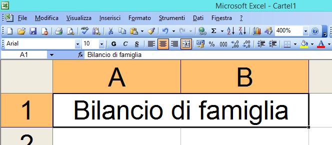 C2 Uscite e nella cella D2 Differenza.