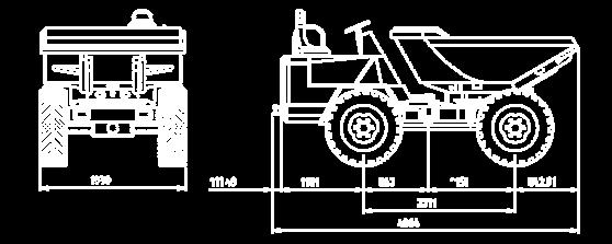 DUMPER 4R-2500-RH Dumper robusto e maneggevole con un design particolarmente curato e funzionale, costituito da una struttura realizzata con acciai di qualità lavorati su macchine CN e dalla