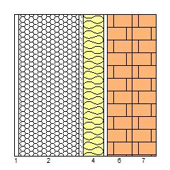 Mod.2 CARATTERISTICHE TERMICHE E IGROMETRICHE DEI COMPONENTI OPACHI DELL EDIFICIO secondo UNI EN ISO 6946 - UNI EN ISO 13788 - UNI 10351 - UNI 10355 Tipo di struttura: Parete sud-ovest piani