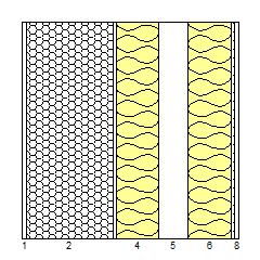 Mod.2 CARATTERISTICHE TERMICHE E IGROMETRICHE DEI COMPONENTI OPACHI DELL EDIFICIO secondo UNI EN ISO 6946 - UNI EN ISO 13788 - UNI 10351 - UNI 10355 Tipo di struttura: Parete sul setto scala sala