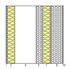 Mod.2 CARATTERISTICHE TERMICHE E IGROMETRICHE DEI COMPONENTI OPACHI DELL EDIFICIO secondo UNI EN ISO 6946 - UNI EN ISO 13788 - UNI 10351 - UNI 10355 Tipo di struttura: Muro platea Codice struttura