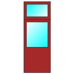 CARATTERISTICHE TERMICHE DEI COMPONENTI FINESTRATI secondo UNI TS 11300-1 - UNI EN ISO 6946 - UNI EN ISO 10077 Descrizione della finestra: W3-105 x 210 (Con specchiatura opaca) Codice: W3