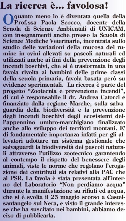 Da L Appennino camerte del 22 giugno 2012 Il 14 settembre 2012 l opera ha ricevuto il Premio speciale Racconti brevi e Impegno sociale del II Cenacolo Letterario Veterinario all interno del Congresso