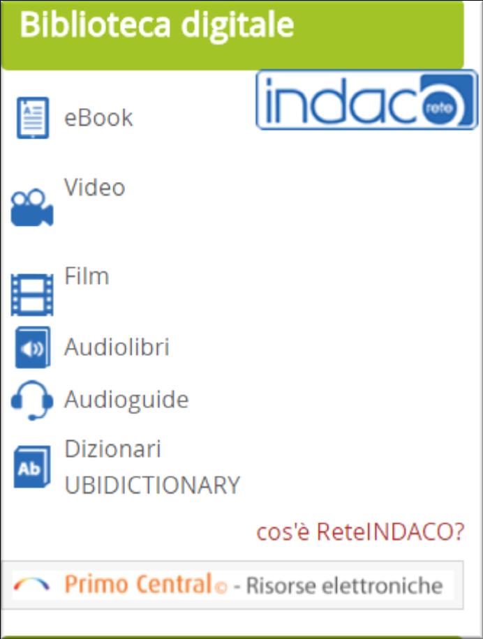 La biblioteca digitale ReteINDACO ReteINDACO è la biblioteca digitale del Polo maceratese.