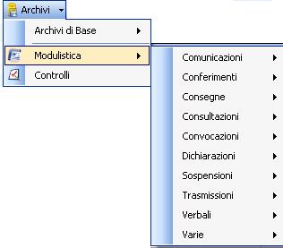 7.2 Archivio Modulistica A corredo del software un archivio di modelli inerenti le procedure di cantiere.