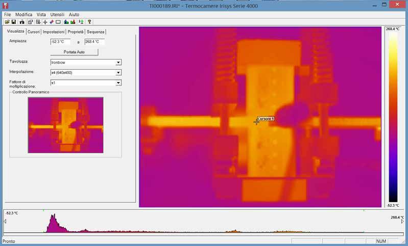 4.4 Esecuzione dei test in laboratorio 161 Fig. 4.32: Rappresentazione di un immagine acquisita con la termocamera ad infrarossi IRISYS IRI4030.