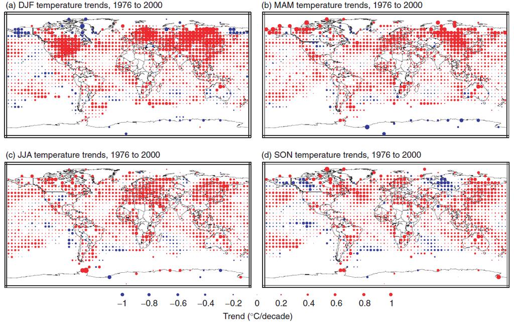 RISCALDAMENTO GLOBALE RECENTE Il tasso di riscaldamento è stato