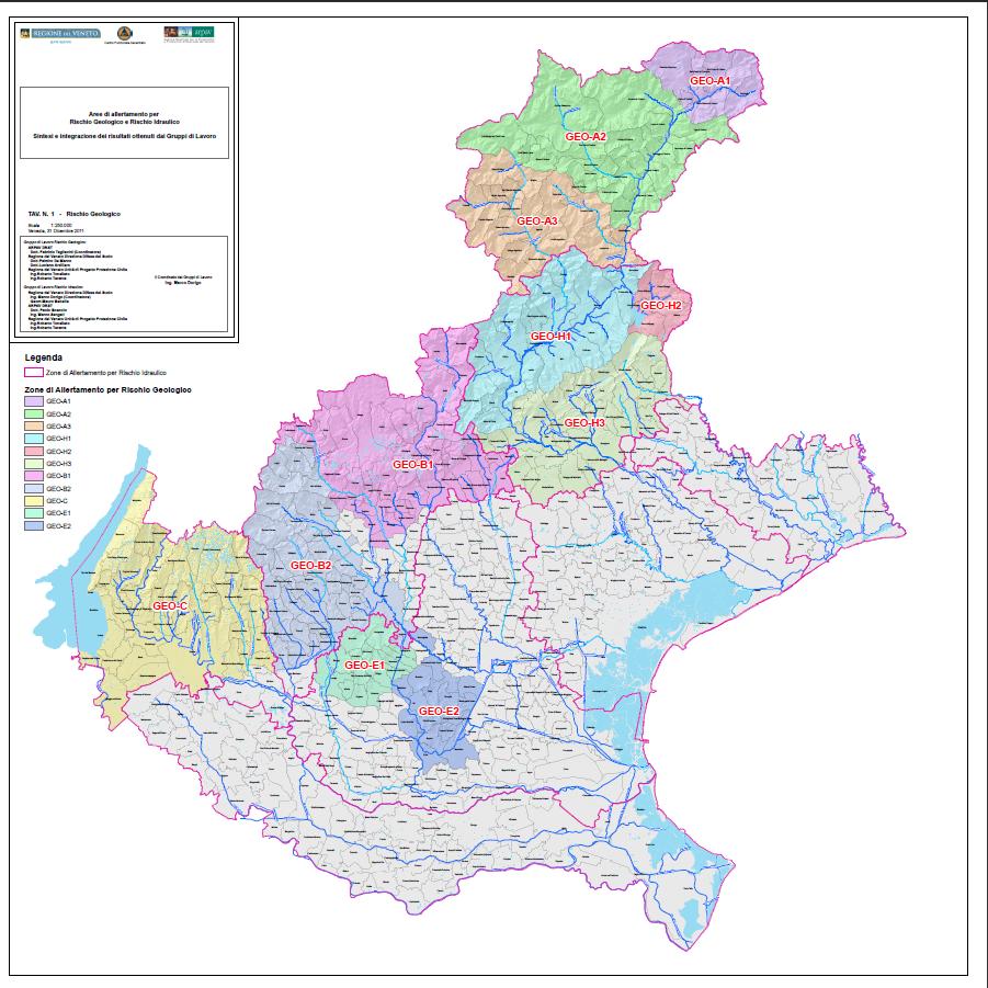 ALLEGATOA alla Dgr n. 1939 del 25 settembre 2012 pag. 29/1 Figura 2 Aree di allertamento per rischio geologico 7.