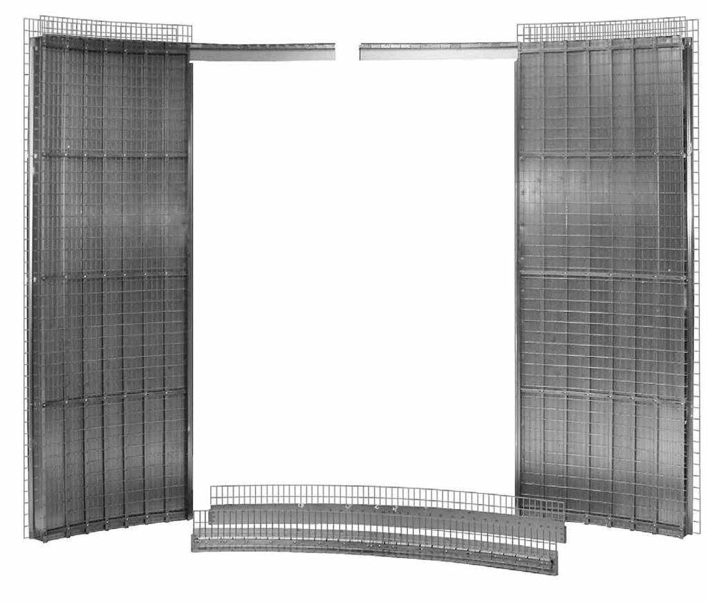 ASSEMBLAGGIO CONTROTELAIO - Anta doppia 8 * *Rete per versione intonaco Il modello Circular doppia anta viene fornito con la veletta esterna ed