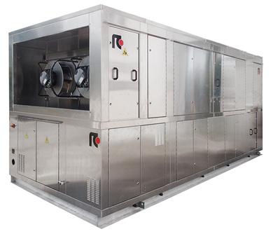 IT Cooling : Sistema di raffreddamento adiabatico indiretto a due stadi per grandi Data Center Potenza Frigorifera: 8 3 kw Portata d aria: 8 m 3 /h ppue 1, ANNI DI GARANZIA sul cabinet