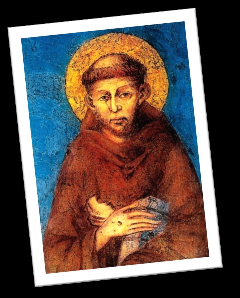 FRANCESCO d assisi 1182-1226 Francesco, figlio di un commerciante di tessuti, trascorse una giovinezza da ricco borghese.