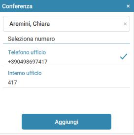 Alla risposta, selezionare Trasferisci nella finestra di pop-up. La chiamata viene trasferita verso il contatto o il numero selezionato. 10.4 