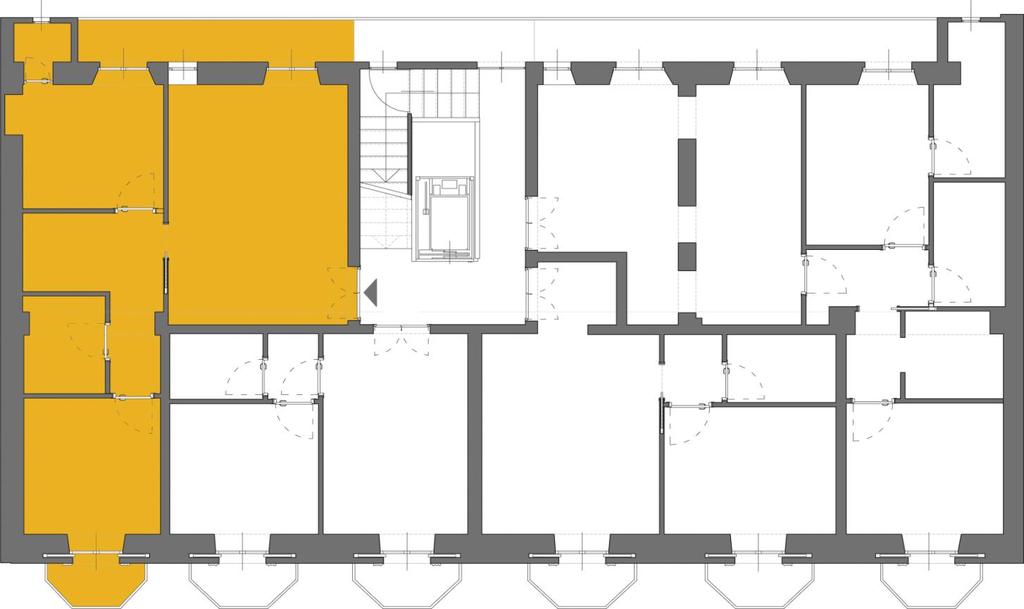 APPARTAMENTO 1 Caratteristiche dell immobile Appartamento ai piani primo, terzo e quarto in edificio d epoca di 68 mq con affaccio su e sul cortile; gli alloggi saranno composti da soggiorno con