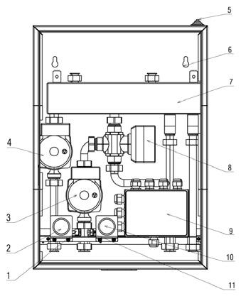 MIX Alimentazione elettrica V-Hz 230 (±10%) - 50 230 (±10%) - 50 Potenza massima assorbita W 230 230 Tempo (apertura/chiusura) valvola miscelatrice s - 120 Campo di lavoro sonda mandata (SM) C - 0