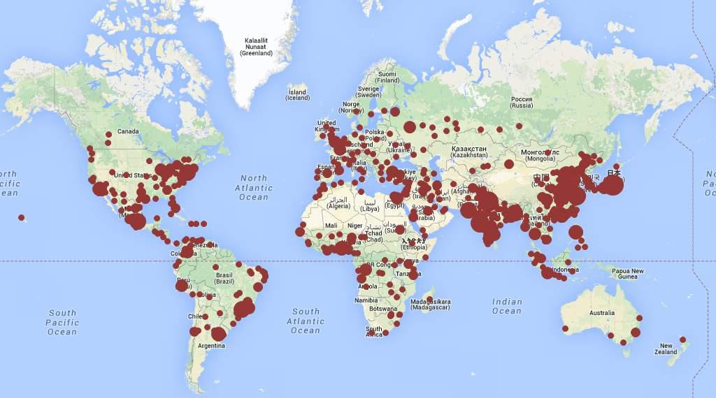 People move to cities Cities with more than one million inhabitants in 2025 Source: United NaPons, Department of Economic and