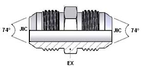 BOTH JIC MALE 74 CONE ADAPTOR Adattatore m. jic/m.