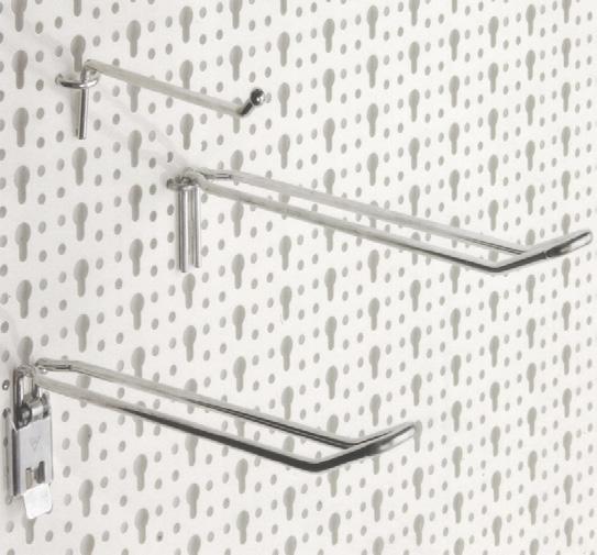 Pannelli forati con ganci Perforated panel with hooks c15 Materiale: metallo