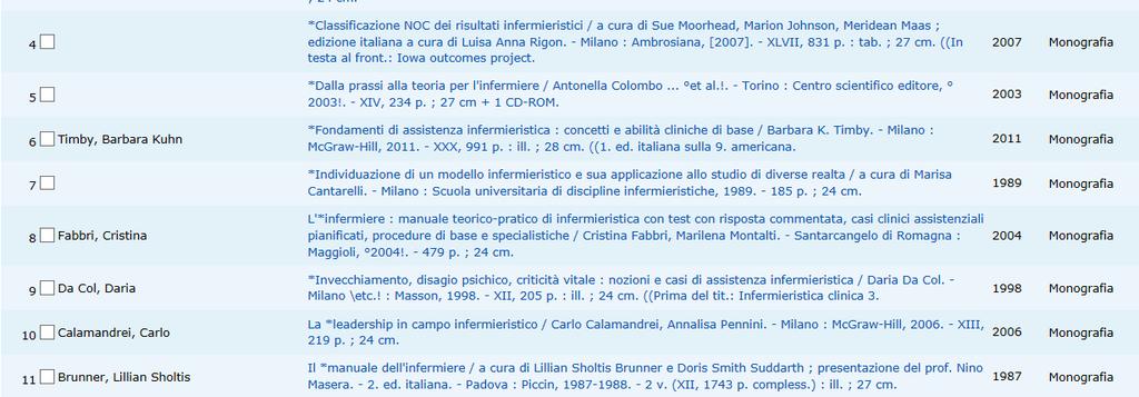 classificazione NLM (National