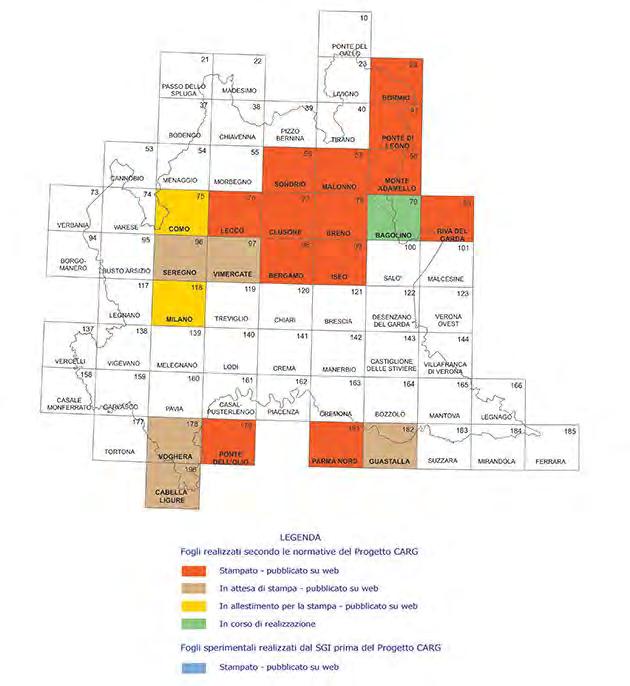 VISUALIZZAZIONE ON LINE DEI FOGLI GEOLOGICI E GEOTEMATICI ALLA SCALA 1:50.