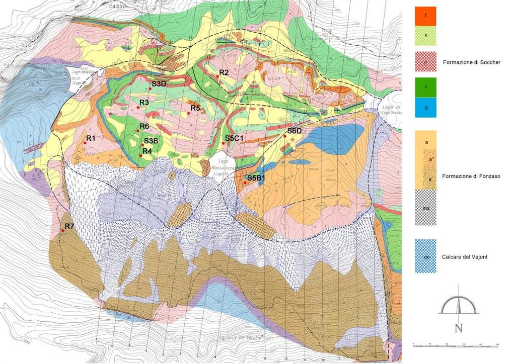 3.2 Indagini e studi post evento franoso del 1963 Nel periodo immediatamente successivo alla frana del Monte Toc, vennero eseguiti diversi studi tra i quali: a) quello di Muller (1964) che oltre a