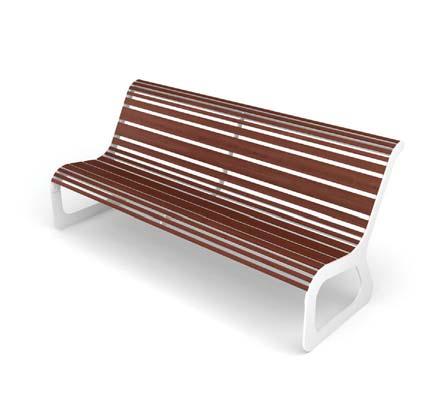 MOKO LEGNO panchina bench materiali materials acciaio steel legno esotico exotic wood dimensioni dimensions 1840 x 756 x h 804 mm altezza seduta seat height 405 mm niture