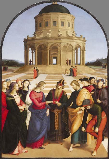 Sposalizio della Vergine di Raffaello Sanzio Dipinto ad olio su