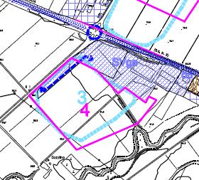 area 3 (Ambito 2 per insediamenti produttivi in località Stazione) Dopo aver formulato una prima ipotesi che, in seguito alla richiesta avanzata dalla proprietà (richiesta 8),