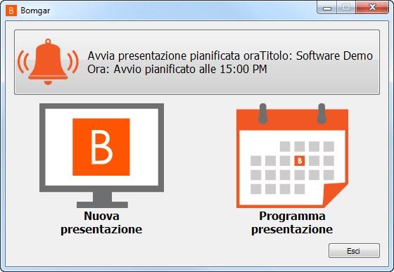 La presentazione può essere avviata in uno dei seguenti modi: selezionando il menu Presentazione della console del tecnico di supporto selezionando il pulsante di avvio rapido Presentazione nella