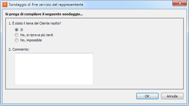 QUESTIONARIO DI FINE SESSIONE DEL TECNICO DI SUPPORTO Al termine della sessione, al tecnico di supporto può essere chiesto di compilare un breve sondaggio sulla sessione.