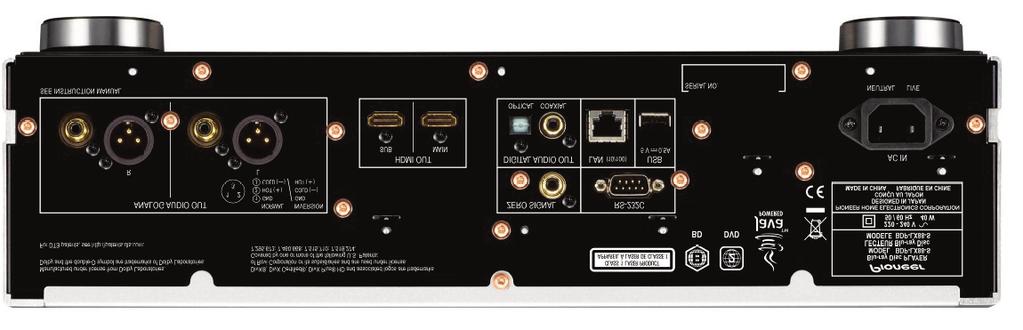 componentistica Audio Grade - 2 Uscite HDMI - Upscaling 4K60p - DLNA (DMP/DMR) - Youtube/Picasa - Lettore dischi BD/DVD/CD/DVD-A/SACD - DAC ESS Sabre32 Reference (ES9018) - Audio scaler - PQLS