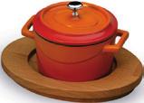 pour cocotte ronde Wooden tray for oval pot Plateau bois pour cocotte ovale Cod.