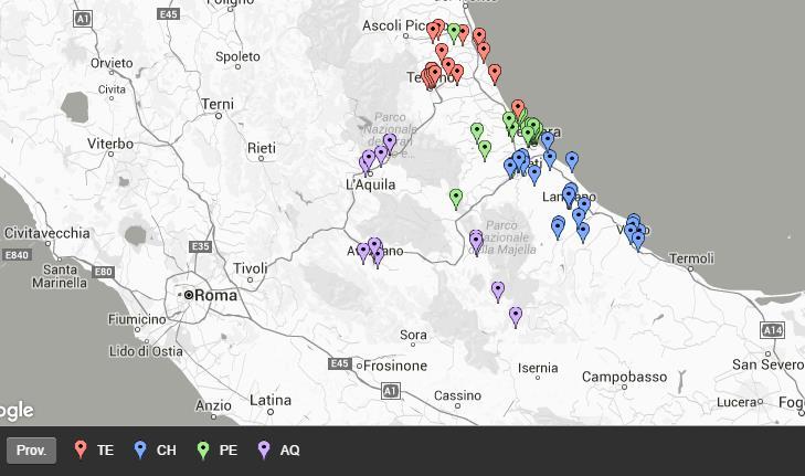 TERRITORIO DELLE POLITICHE DEL RAPPORTO SUGLI ENTI ACCREDITATI AL 1.