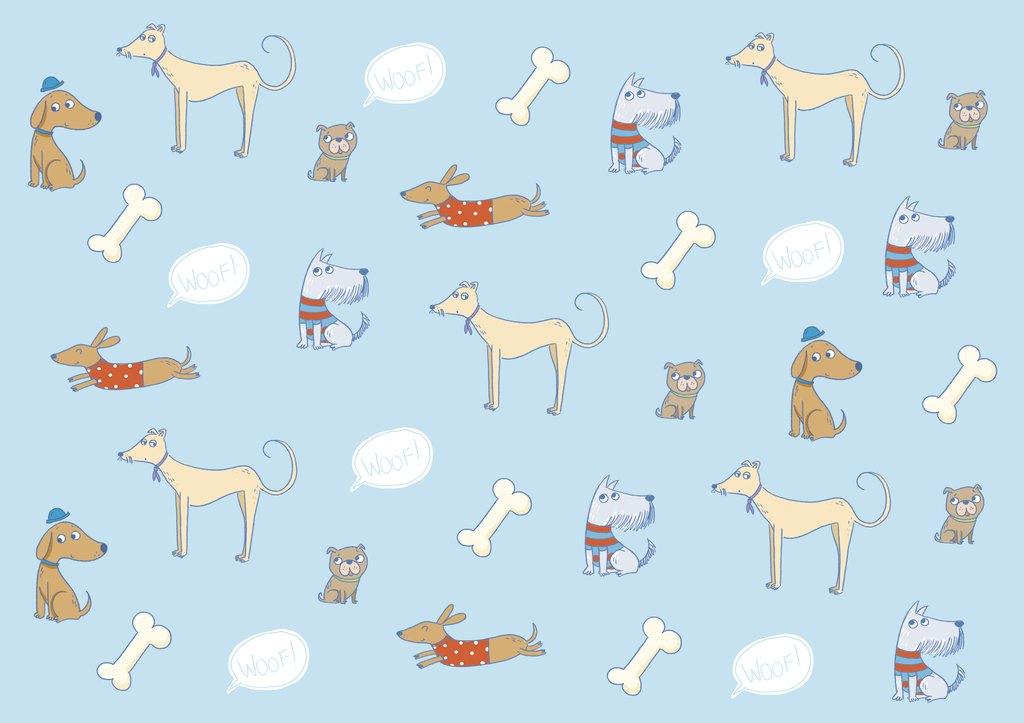 2015 - Dog pattern gift paper Dog pattern per carta da regalo Pubblicata su: Lemonade Illustration