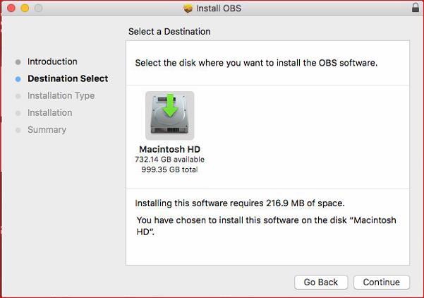 Passo 3 Selezionare Macintosh HD come