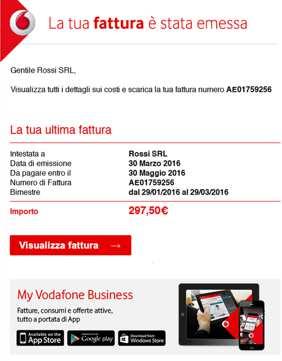 La nuova fattura digitale Experience: La mail (/2) Mario Rossi Mario Rossi Una nuova mail: Inviata entro 5 giorni dall emissione della fattura