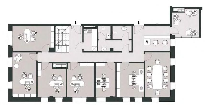 4 PIANO Layout option for the 4 floor unit connected to the covered area Esempio di disposizione unità quarto