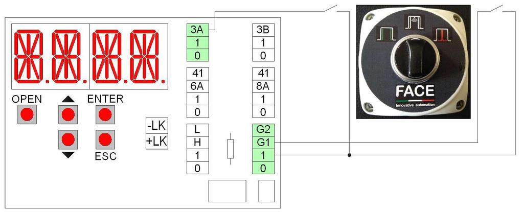 7.8 COLLEGAMENTI ELETTRICI DEL SELETTORE DI FUNZIONI FSD2 Collegare i morsetti del selettore di funzioni, mediante cavo non di nostra fornitura, ai morsetti del controllo elettronico come segue: