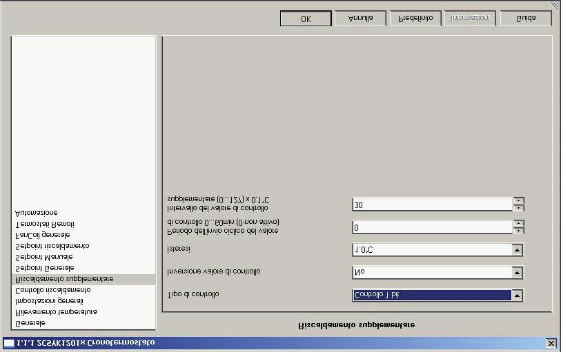 6.1.6 Finestra parametri Riscaldamento supplementare Tipo di controllo Controllo 1 bit Controllo 1 byte Il livello supplementare di riscaldamento può inviare un valore di controllo di 1-bit o 1-byte.