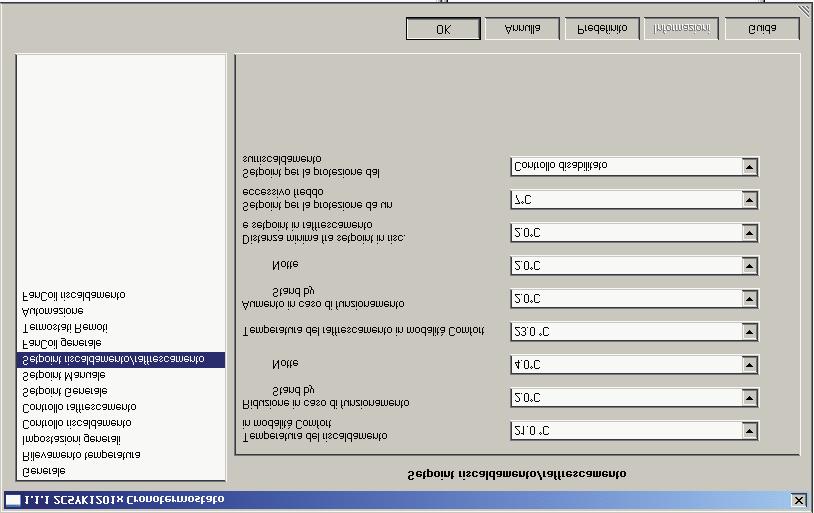 6.1.10 Finestra parametri "Setpoint riscaldamento/raffrescamento" Temperatura del riscaldamento in modalità Comfort 16,0 C 16,5 C 21,0 C 31.