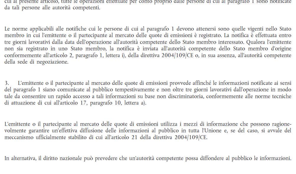 ALLEGATO A: ELENCO, ESEMPLIFICATIVO E NON ESAUSTIVO, DELLE OPERAZIONI REGOLAMENTO (UE) N.