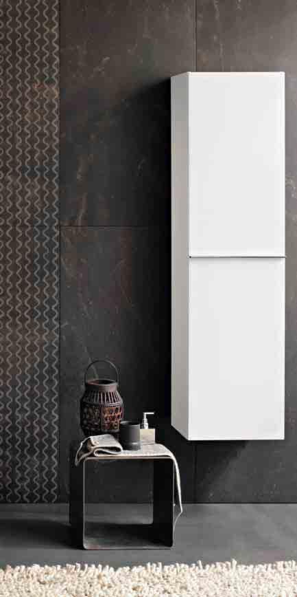 02: lavabo 90 con struttura in ottone cromato carrellino bianco lucido (410-083) gloss white wall hung vertical