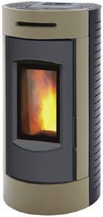 The rounded form also of the door LI EVO 8,5 kw a pellet ad aria calda ventilata con