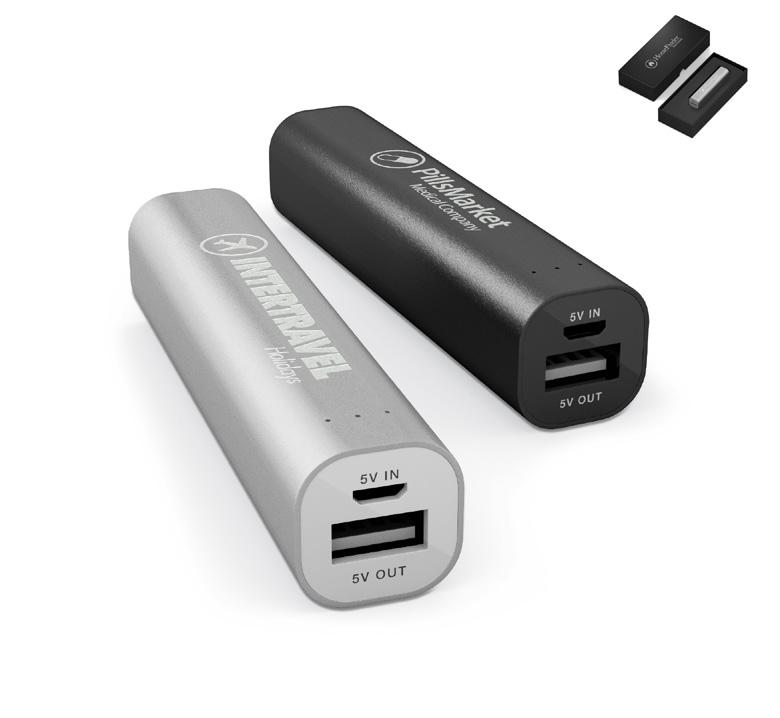 Energia portatile Cofanetto regalo in opzione BATTERIA USB i-deluxe Niente più batterie scariche Con questa batteria USB dotata di una batteria litio-ione per ricaricare il telefono quando si