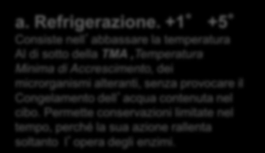 TMA,Temperatura Minima di Accrescimento, dei microrganismi