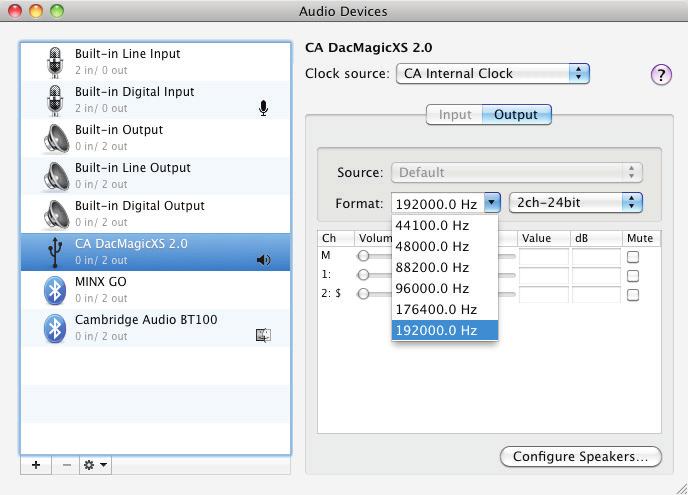 3. Impostare l'uscita audio al sample rate desiderato. 4. Fare clic su Avanti per installare il nuovo driver USB, quindi fare clic su Installa per avviare l'aggiornamento.