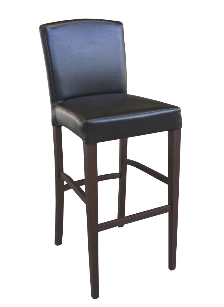 7 AY 1/SG barstool beechwood stained - upholstered