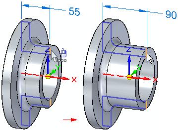 Le sezioni live possono semplificare la visualizzazione e la modifica di determinati tipi di parti, quali parti che contengono feature di