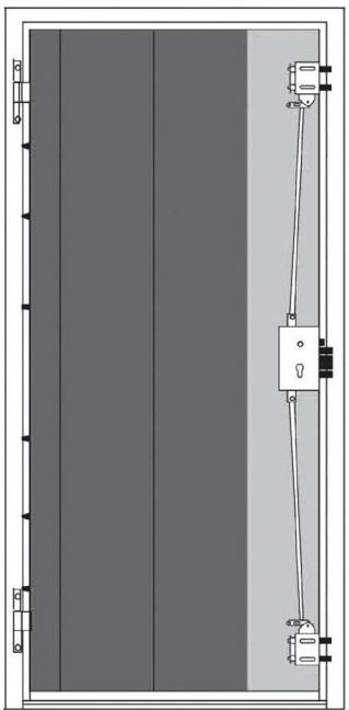 TELAIO da 20/10 di spessore, pressopiegato e verniciato a polveri termoindurenti nella tinta simil Ral 7016 (grigio antracite).